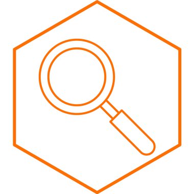 Büyüteç simgesi. vektör illüstrasyonu