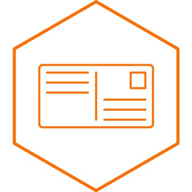 Bilet simgesinin vektör illüstrasyonu