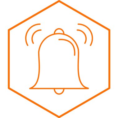 Bir çan simgesinin vektör illüstrasyonu