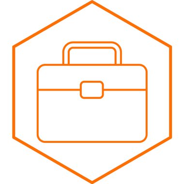 evrak çantası simgesi, vektör illüstrasyonu