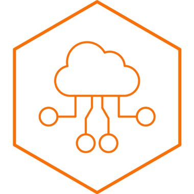 bulut hesaplama simgesi, vektör illüstrasyonu