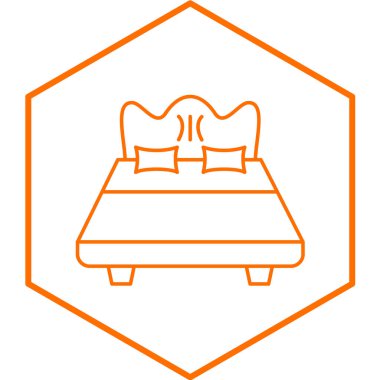 yatak ikonu vektör illüstrasyonu