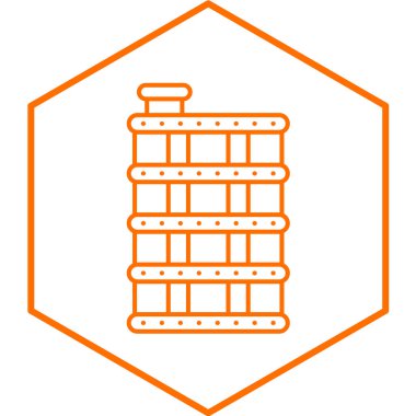 Bira ikonu çizgisi çizimi. güzel element elektrik, depolama, demiryolu ve bina olarak da kullanılabilir