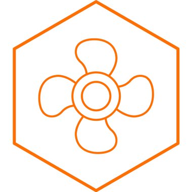 çizgi fan simgesi beyaz arkaplanda izole edildi. vektör illüstrasyonu