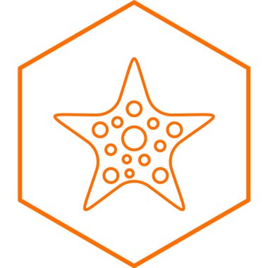 Deniz yıldızı simge. Vektör çizim