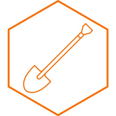 kürek simgesi vektör illüstrasyonu