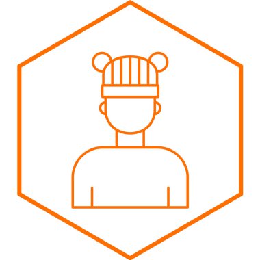 Bir itfaiyeci simgesinin vektör çizimi