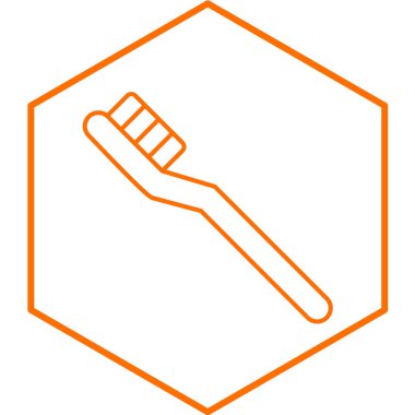 Diş fırçası ikonu. Diş macunu vektörünün taslağı. düzenlenebilir vuruş çizgisi