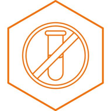 Test tübü simgesinin vektör illüstrasyonu