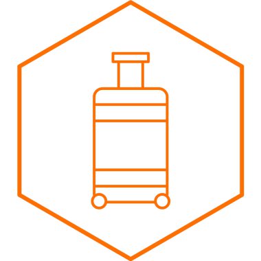 Bavul. Web tasarımı için bagaj bagaj vektör simgelerinin basit çizimi