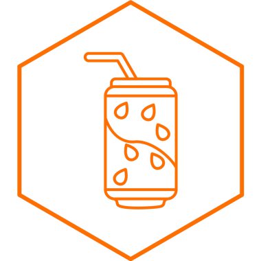 Soda ikonunun vektör illüstrasyonu