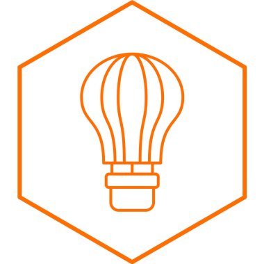 hot air balloon icon. simple illustration of aerostat vector symbol for web design