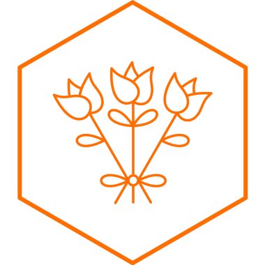 Buket modern ikon vektör illüstrasyonu