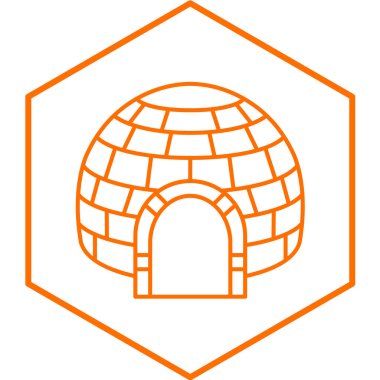 Igloo modern ikon vektör illüstrasyonu