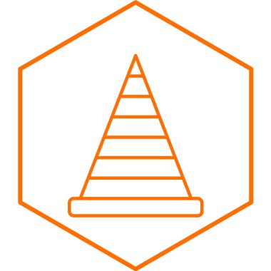 Trafik Konisi Modern simge vektör illüstrasyonu