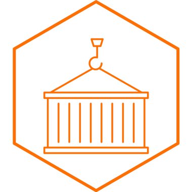 konteyner modern simge vektör illüstrasyonu