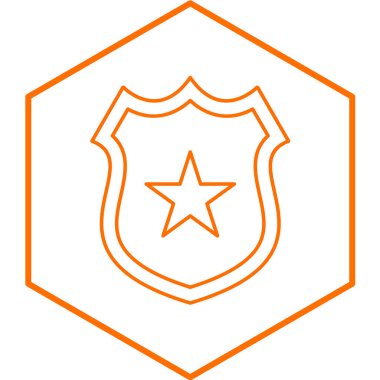 Polis Rozeti Modern ikon vektör illüstrasyonu