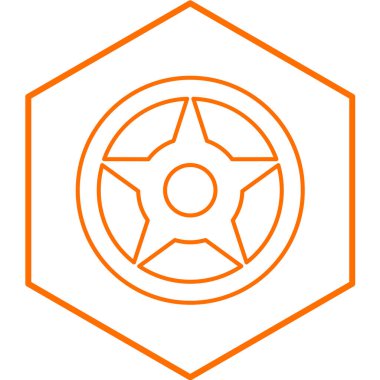 Tekerlekli modern simge vektör çizimi