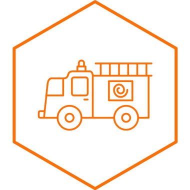 İtfaiye Aracı modern ikon vektör çizimi