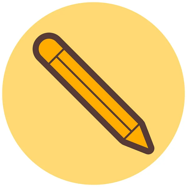 Bleistift Web Symbol Einfache Illustration — Stockvektor