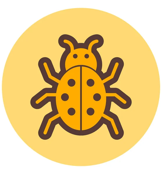 Bug Web Icon Simple Illustration — Stock Vector