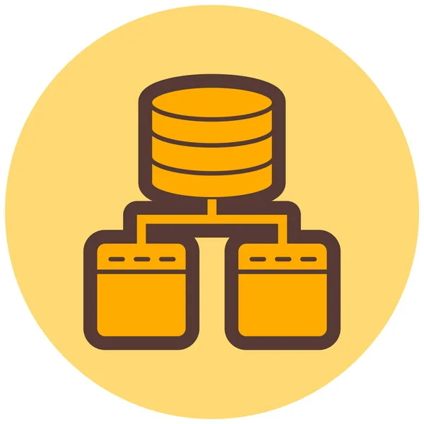 Database Web Icoon Eenvoudige Illustratie — Stockvector