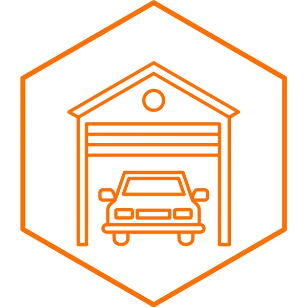 Garage Modern Icon Vector Illustration — Stockvektor