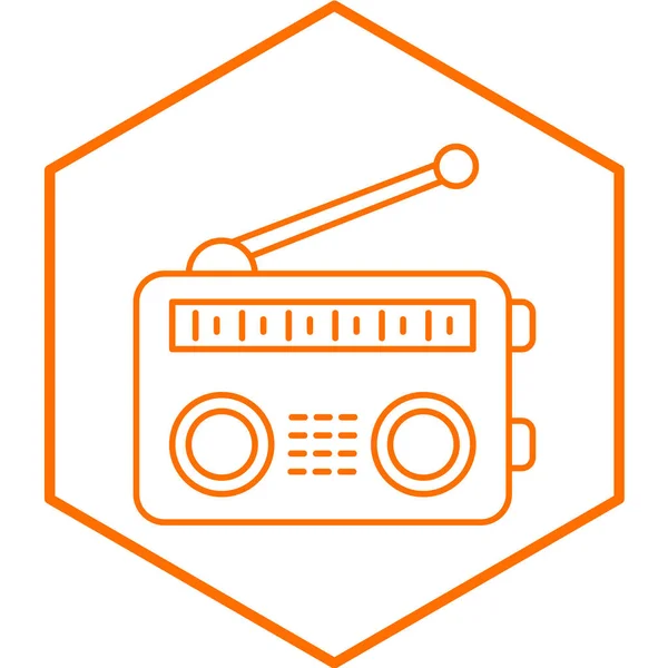 Ilustração Vetor Ícone Moderno Rádio —  Vetores de Stock