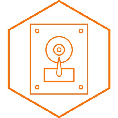 Sabit sürücü simgesi vektör çizim