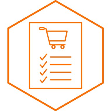 alışveriş listesi simge vektör çizim