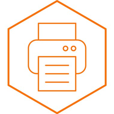 Yazıcı simgesi, vektör illüstrasyonu