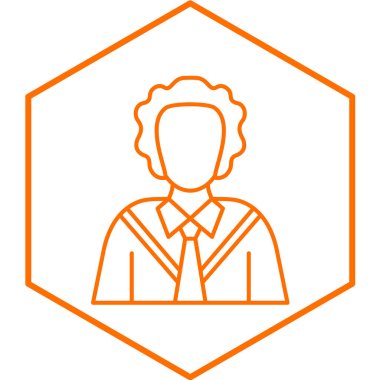 Sulh Hakimi simgesinin vektör illüstrasyonu