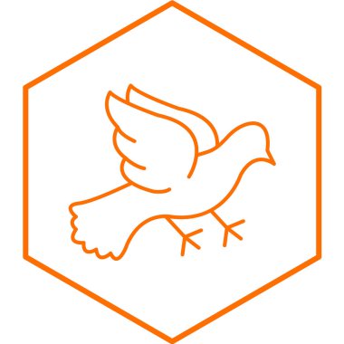 güvercin simgesi vektör illüstrasyonu