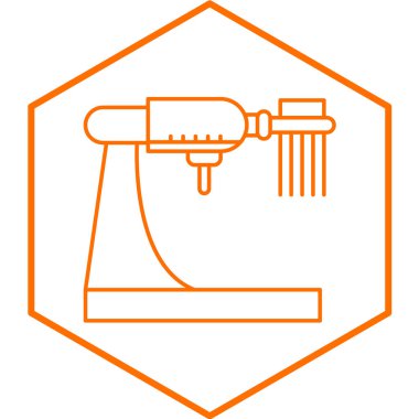 Makarna Makinesi ikon vektör çizimi