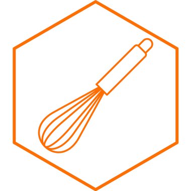 mutfak çırpma teli simgesi. vektör çizim