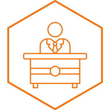 Ceo simgesinin vektör illüstrasyonu