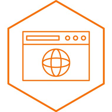 Web sitesi simgesinin vektör illüstrasyonu