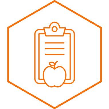 Diyet Planı simgesi. vektör illüstrasyonu