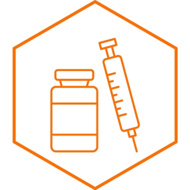 Steroid ikonu. Web için ilaç şişesi vektör simgelerinin özet çizimi