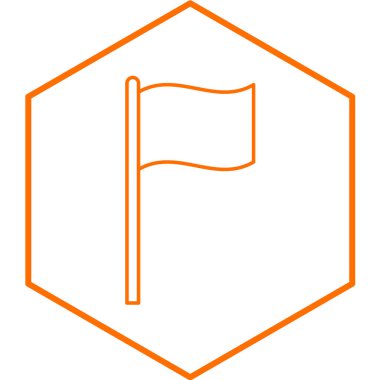 bayrak ikonu vektör illüstrasyonu