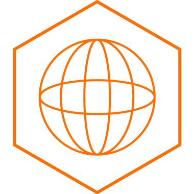 Genel ağ simgesinin vektör illüstrasyonu