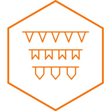 Asılı çelenk simgesinin vektör illüstrasyonu