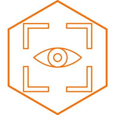 vizyon ikonu vektör illüstrasyonu