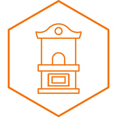 Bilet Ofisinin vektör illüstrasyonu