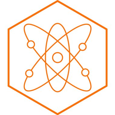 Atom simgesi. vektör illüstrasyonu