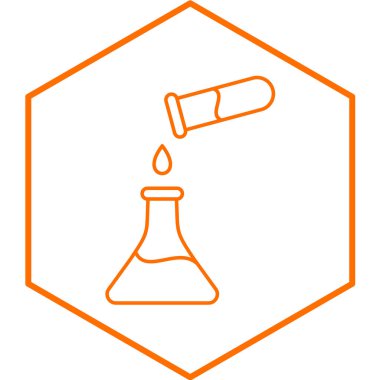 Test tübü simgesinin vektör illüstrasyonu