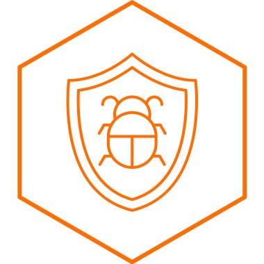 Antivirüs ikon vektör illüstrasyonu