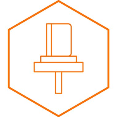 Kitap Durağı simgesinin vektör illüstrasyonu