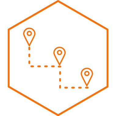 konum simgesi, vektör çizimi