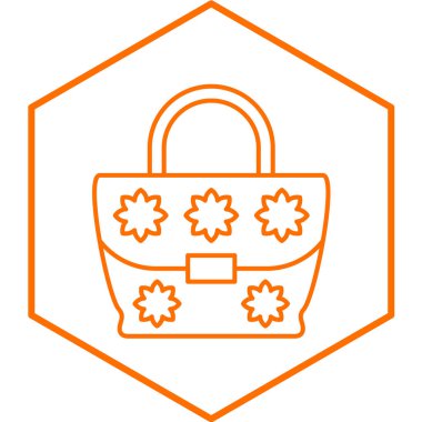 Alışveriş poşeti ikon vektör illüstrasyonu